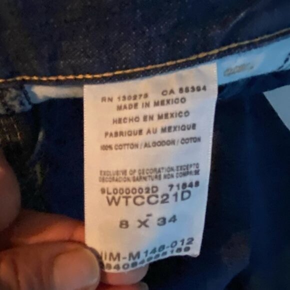 Schmidt Workwear Womens Relaxed Fit Cargo Jeans Size 8 Classic Blue Denim - Picture 8 of 9